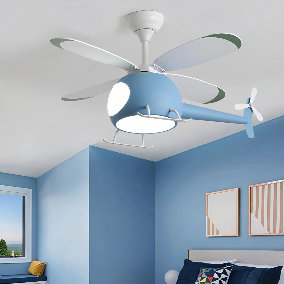 Airplane Ceiling Fan Lamp for Children’s Room