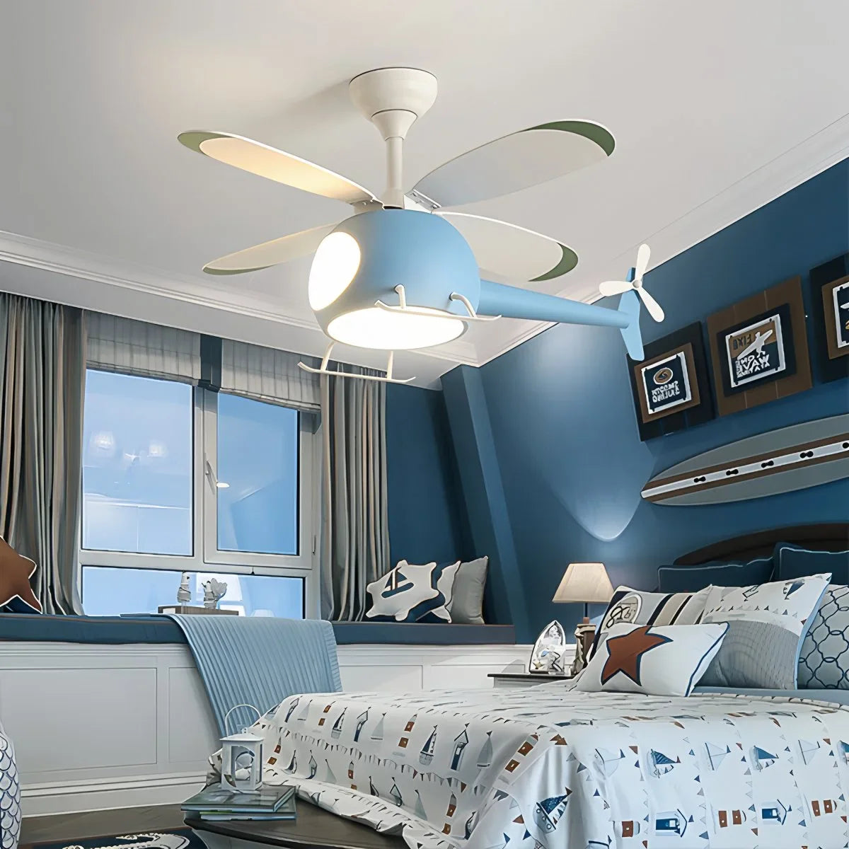 Airplane Ceiling Fan Lamp for Children’s Room