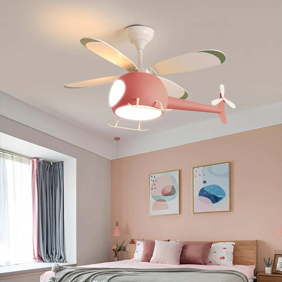 Airplane Ceiling Fan Lamp for Children’s Room