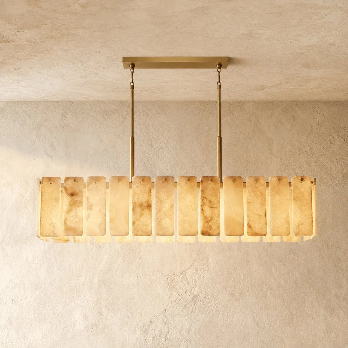 Alabaster Rectangular Chandelier - Calamette