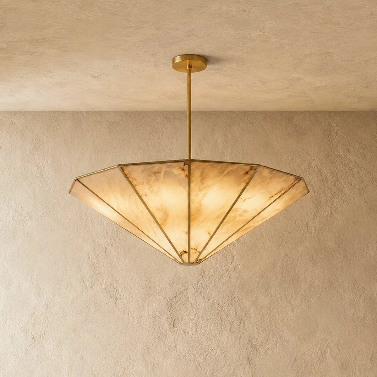 Alabaster Umbrella Chandelier - Lucette