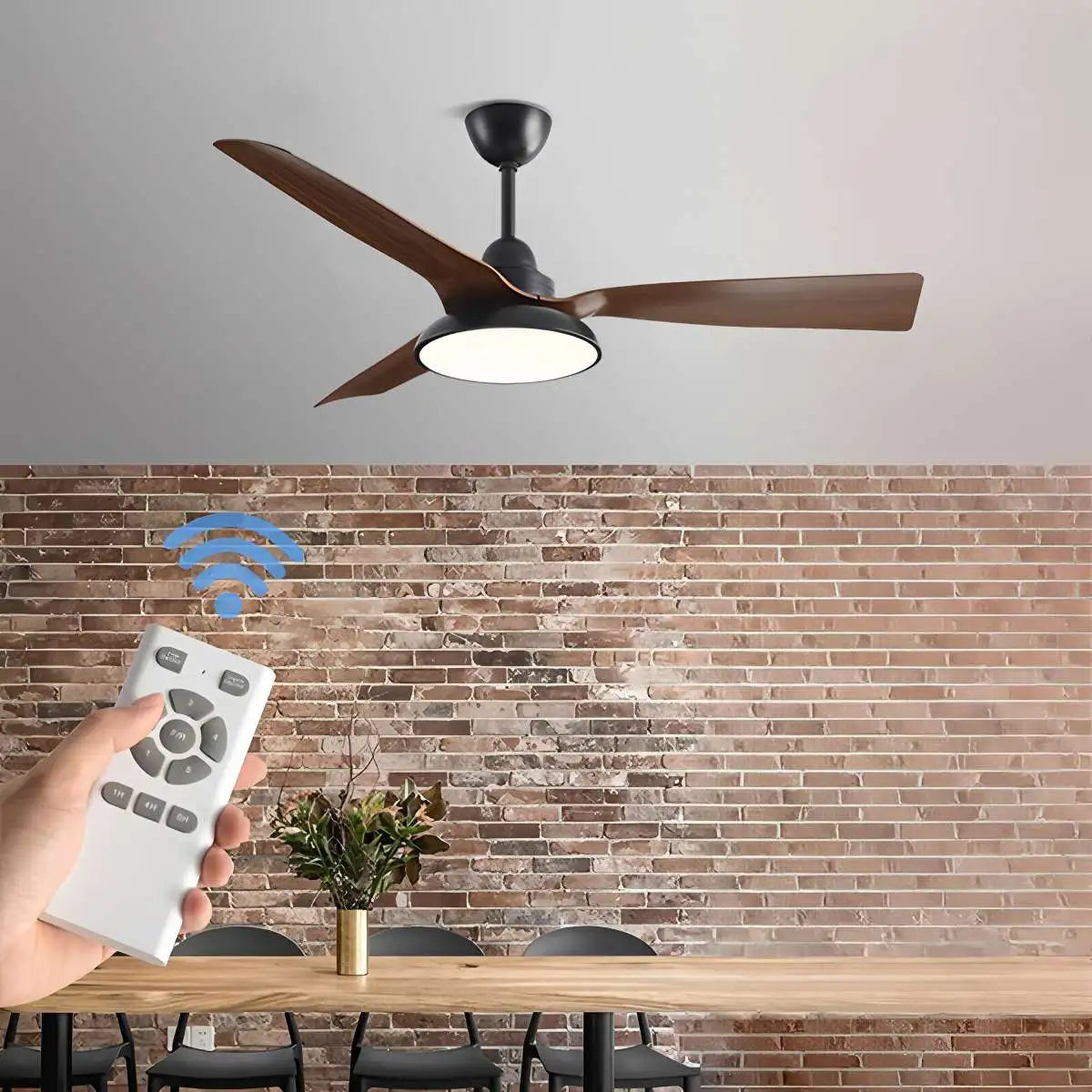 American Retro Ceiling Fan With Light