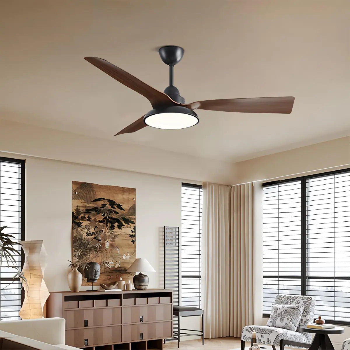 American Retro Ceiling Fan With Light
