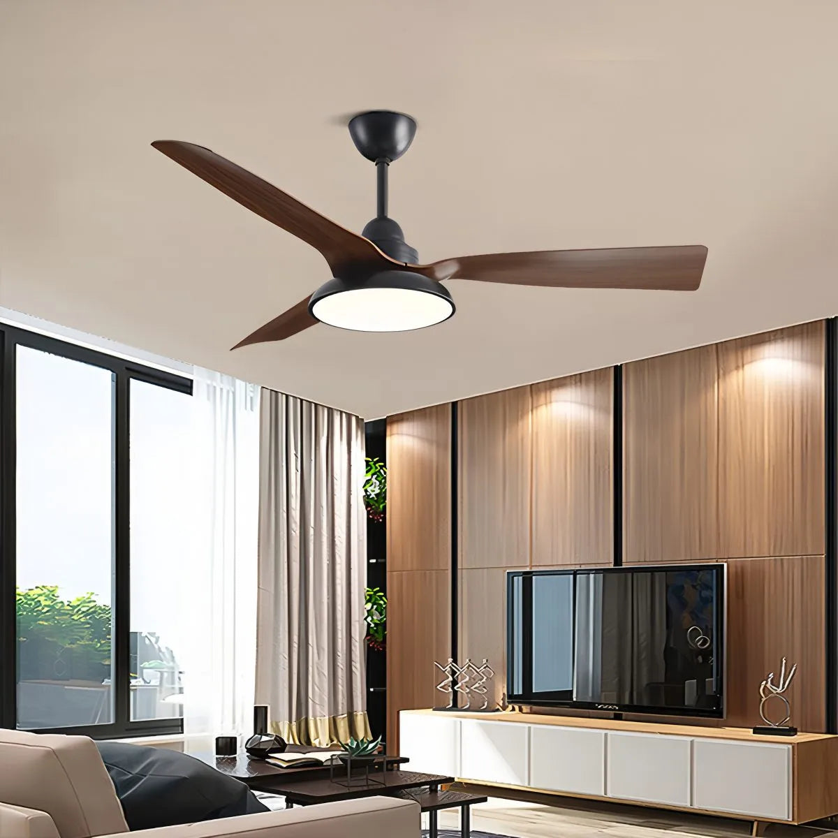 American Retro Ceiling Fan With Light