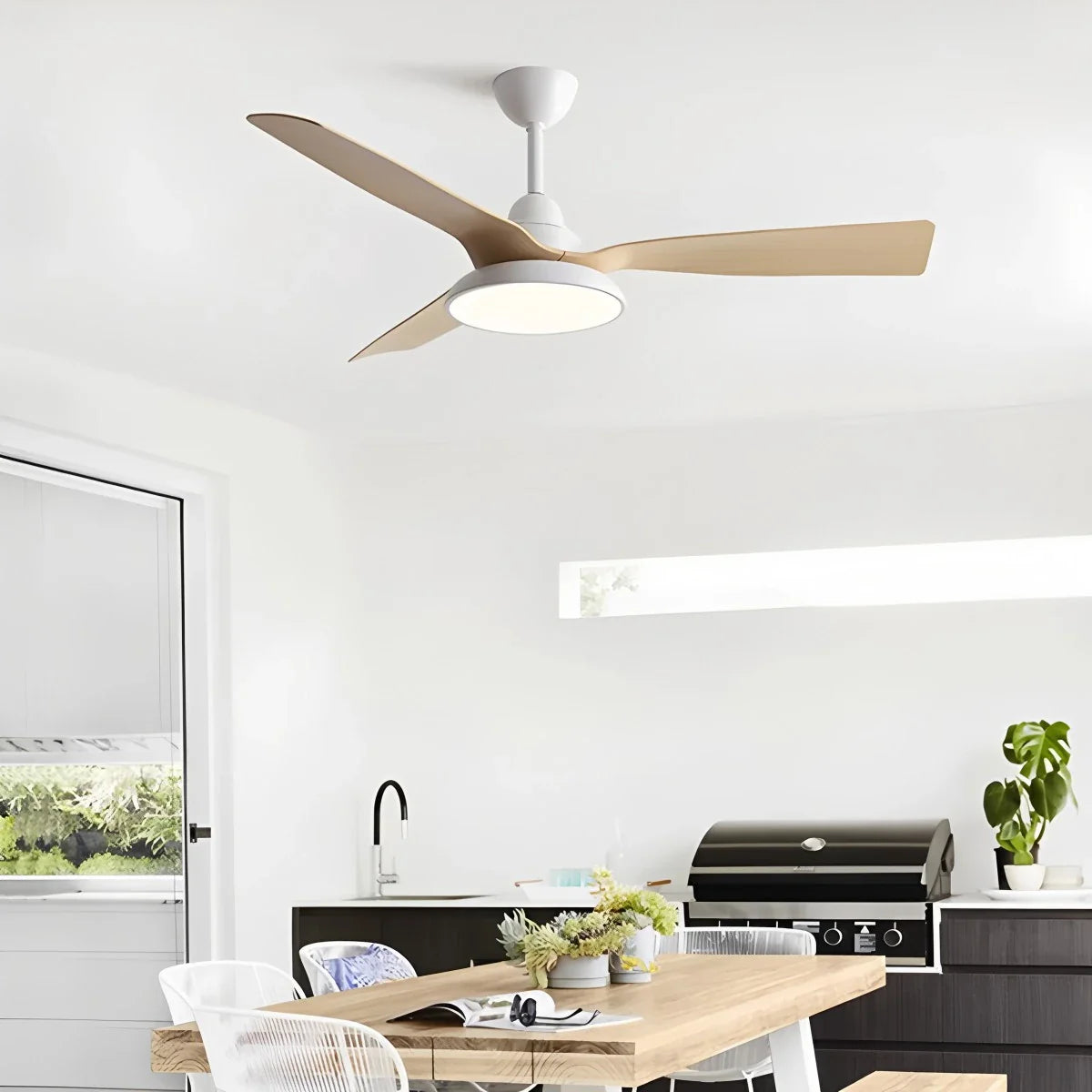 American Retro Ceiling Fan With Light