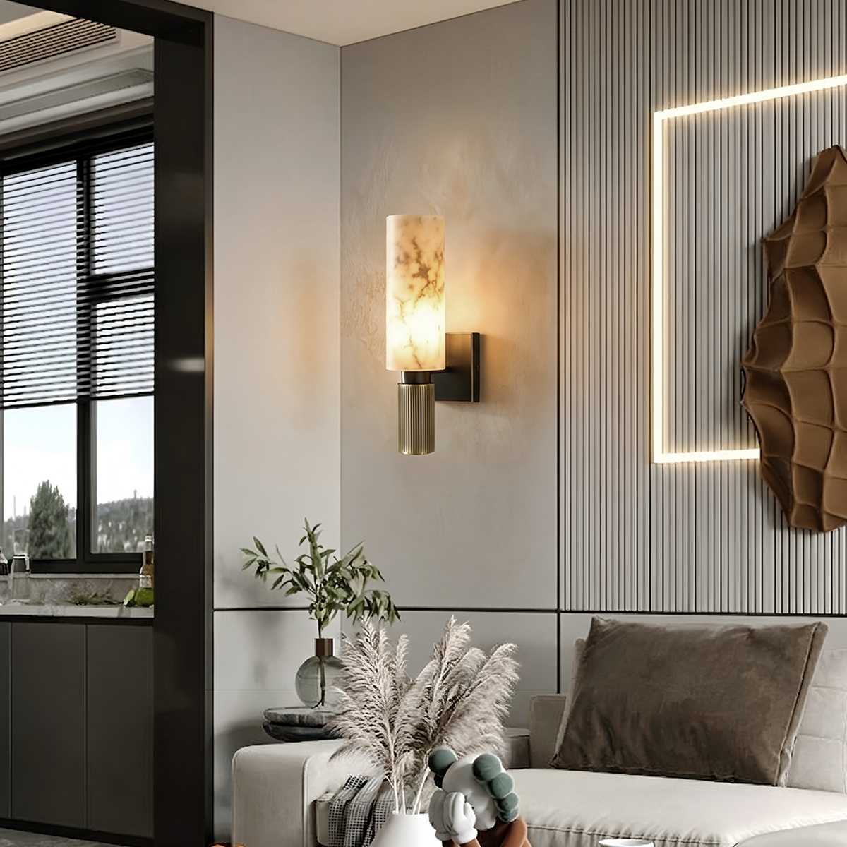 Ansu Alabaster Wall Lamp