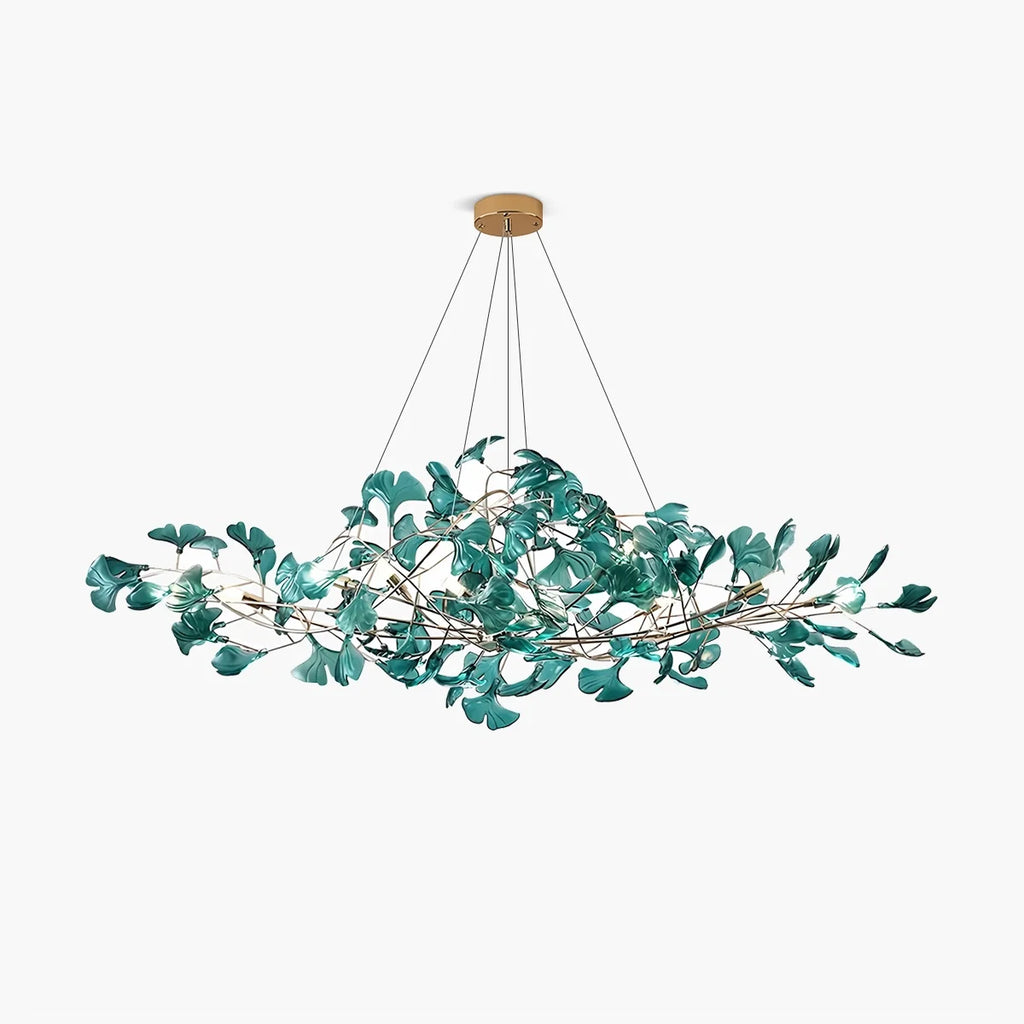Antizer Acrylic Ginkgo Leaf Chandelier for Dining Area