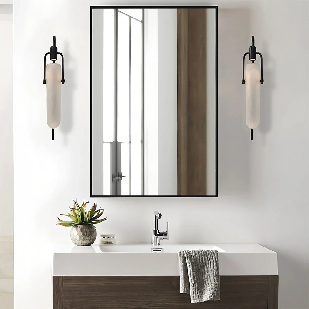 Zarvo Modern Arc Glass Wall Lamp for Bedroom