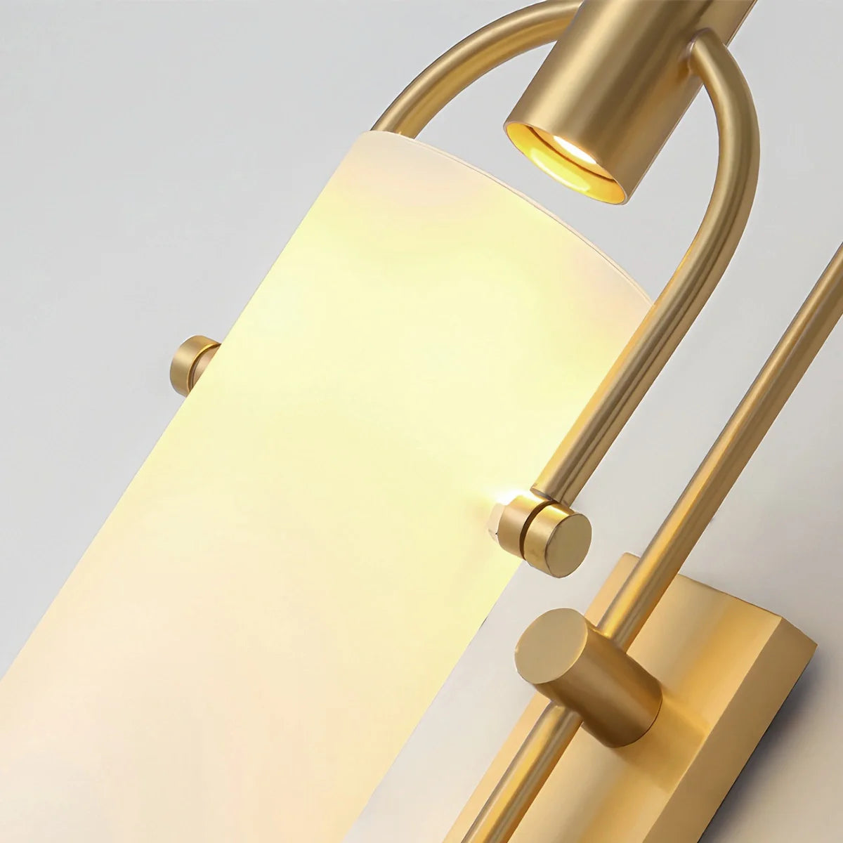 Zarvo Modern Arc Glass Wall Lamp for Bedroom