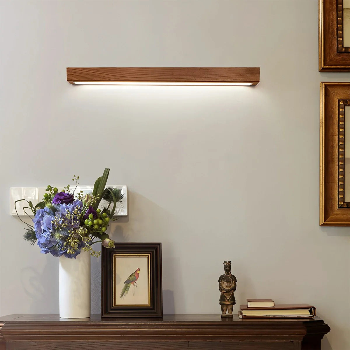 Zarvo Arlo Linear Wood Wall Light for Hallway