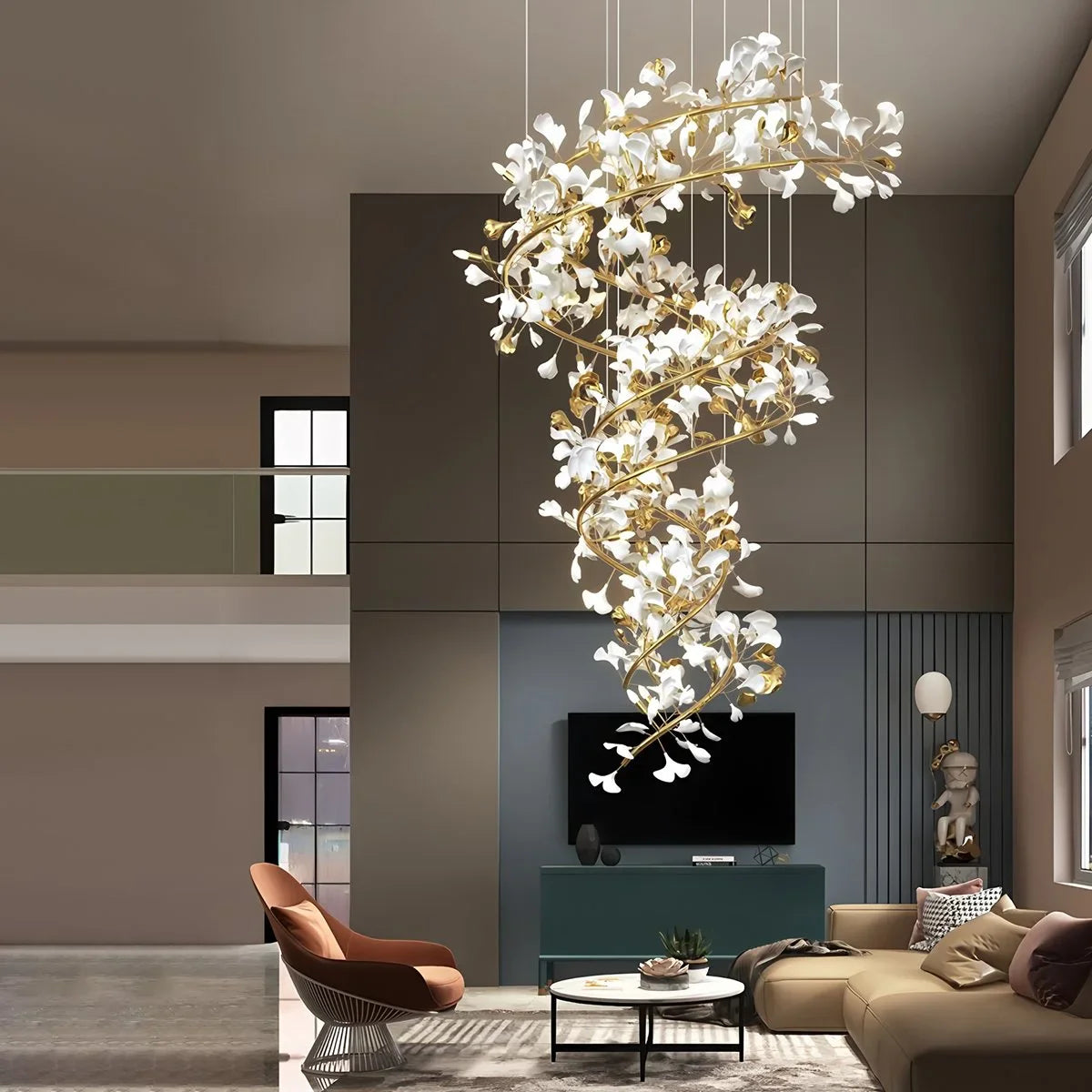 Antizer Gingko Chandelier Q for High Ceiling