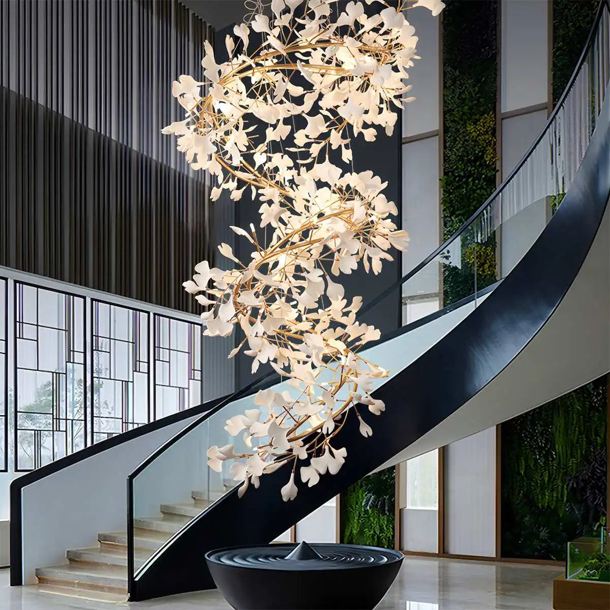 Antizer Gingko Chandelier Q for High Ceiling