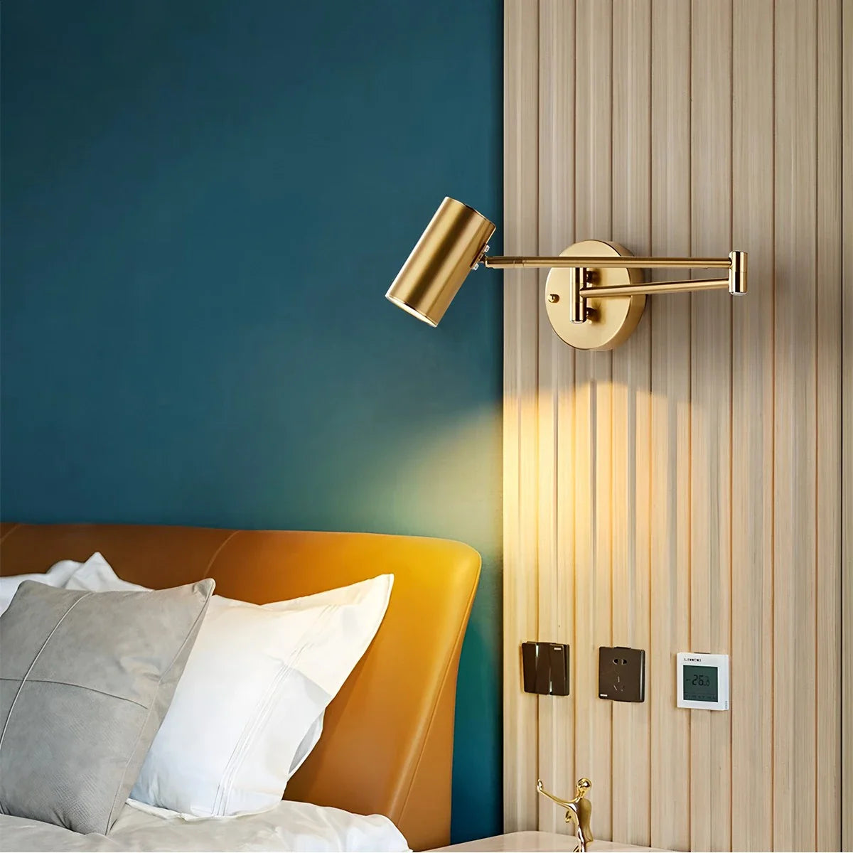 Zarvo Swing Arm Wall Sconce for Bedroom