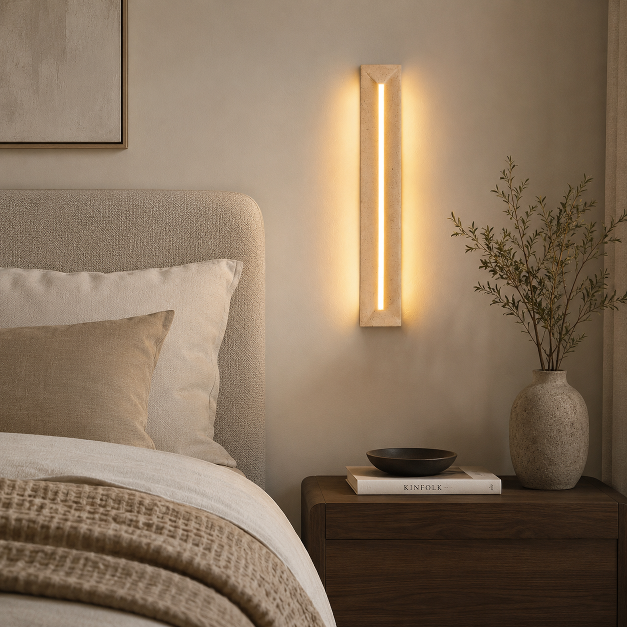 Apsu Travertine Wall Lamp
