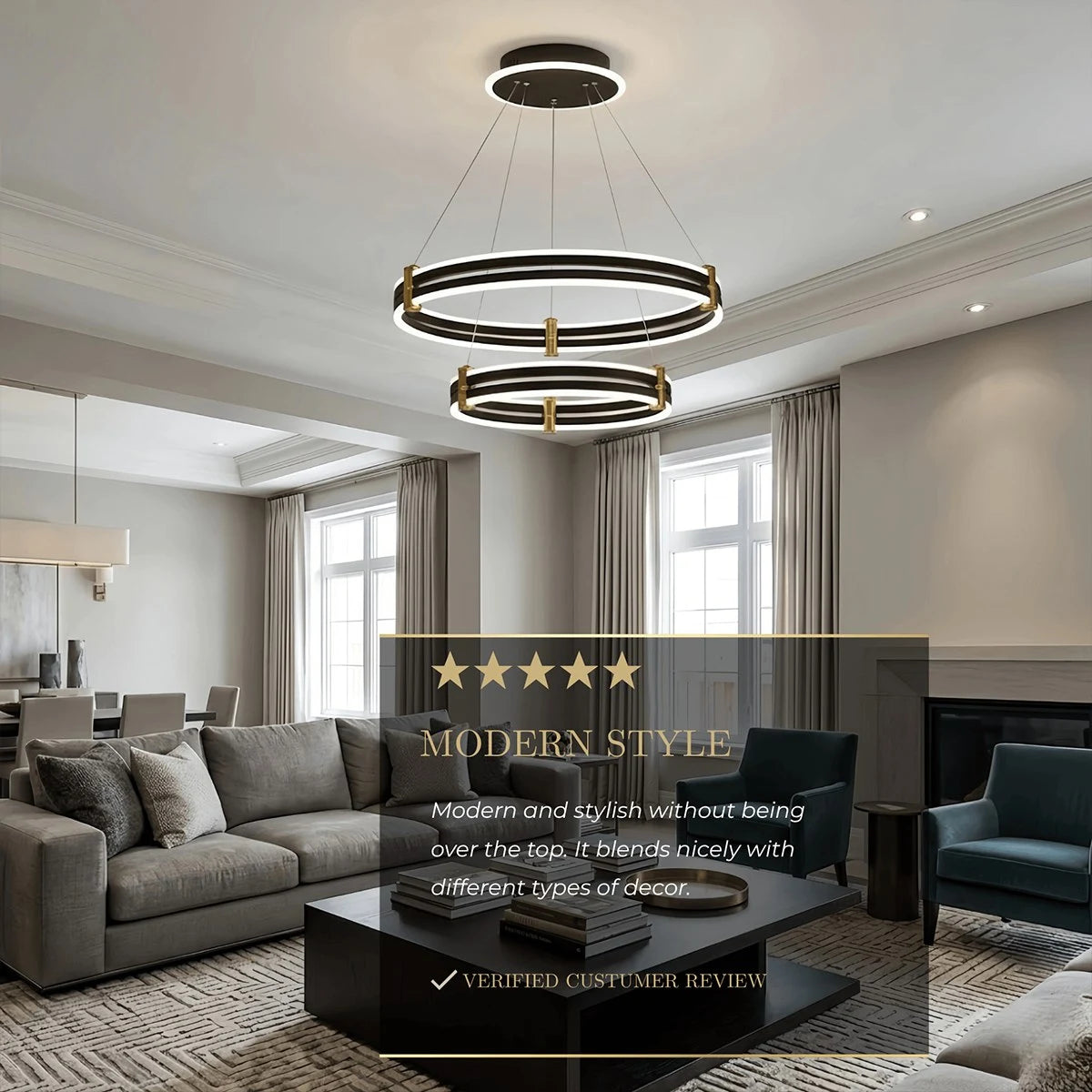 Arcato Modern Tiered Circular Chandelier