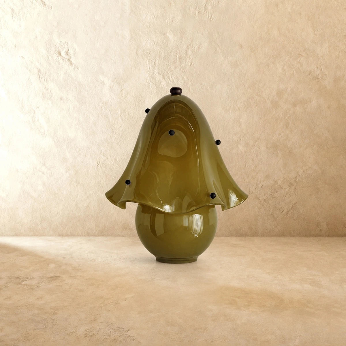Bell-Shaped Glass Table Lamp