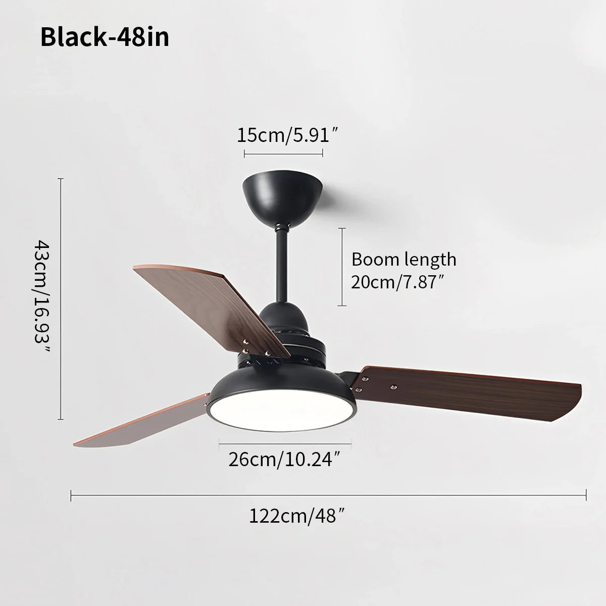 Modern Minimalist Three Leaf Ceiling Fan Light