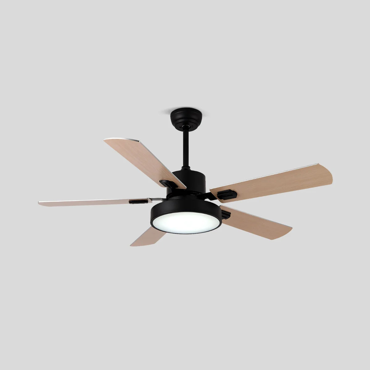 Antizer 5 Blade Vintage Ceiling Fan Light for Living Room Black