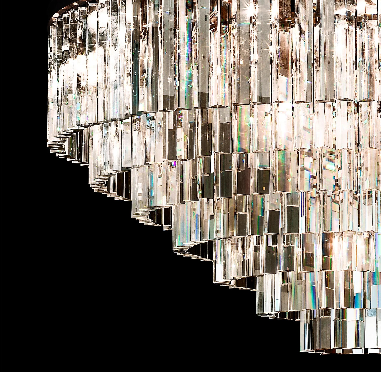 Crystal Prism Tiered Chandelier - Odeon