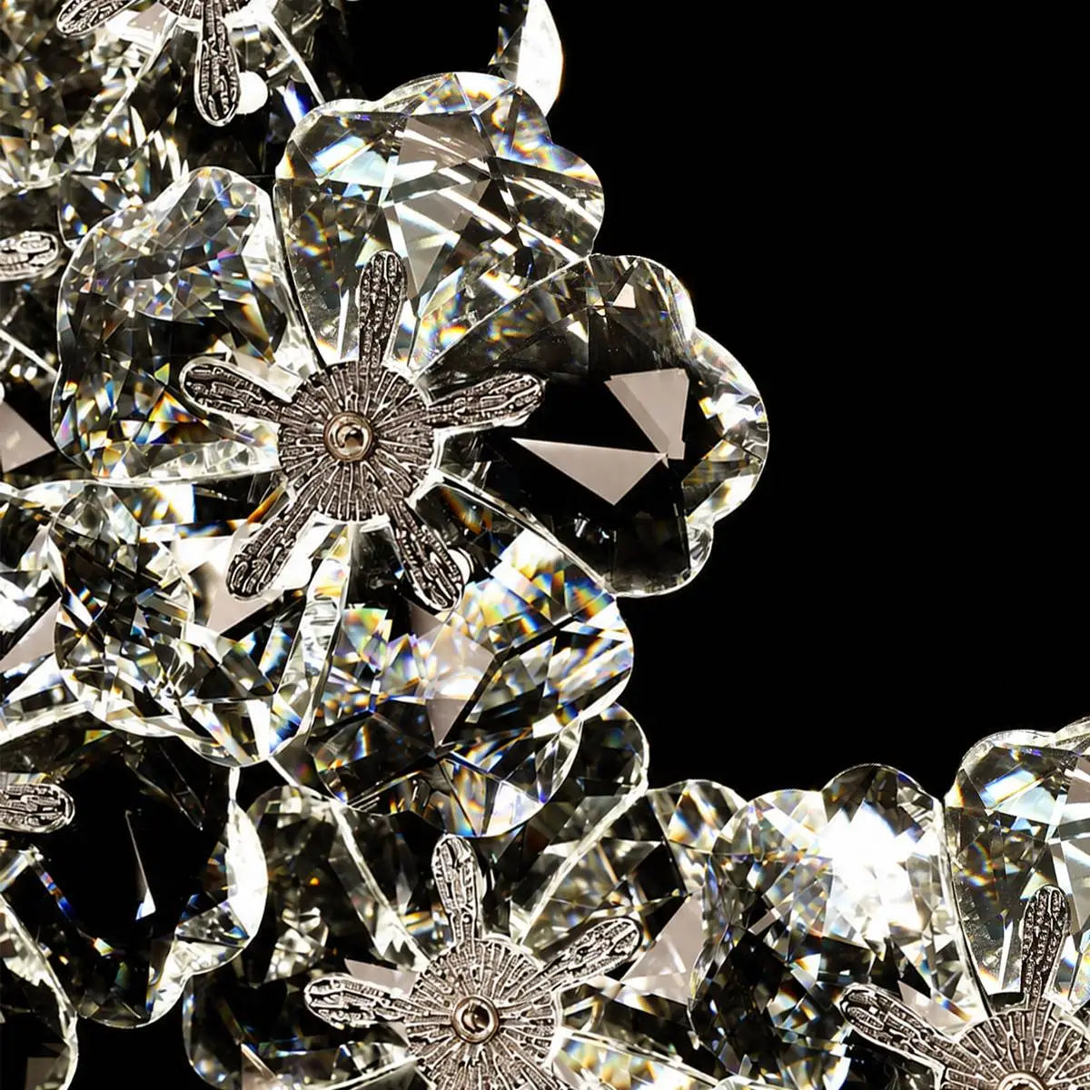 Crystal Flower Shaped Wall Lamp