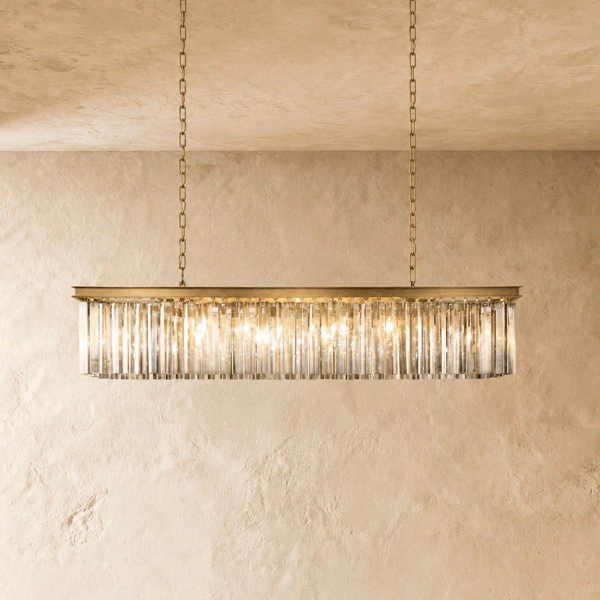 Crystal Prism Rectangular Chandelier - Rhys