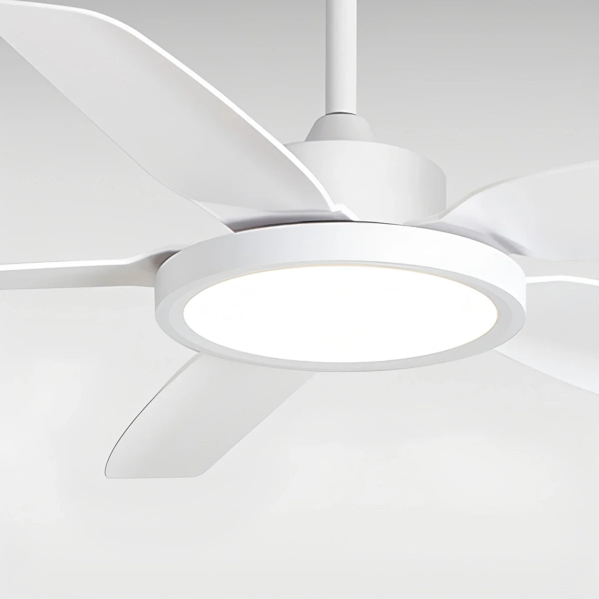 Modern White Ceiling Fans with Lights and Remote