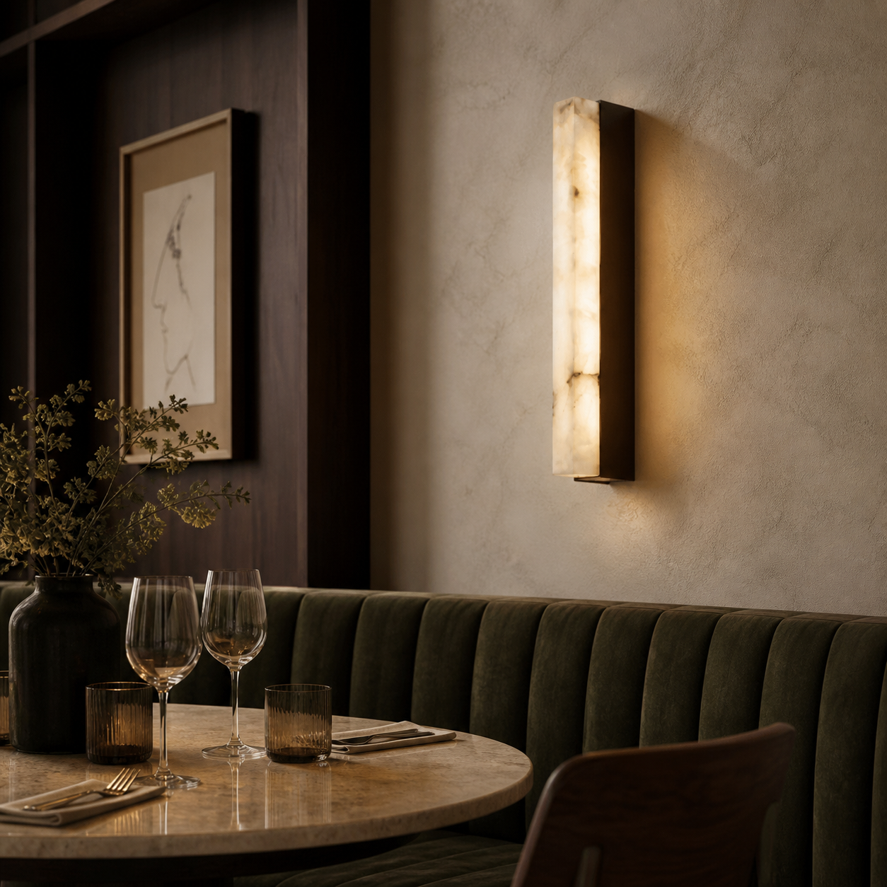 Eclate Alabaster Wall Lamp