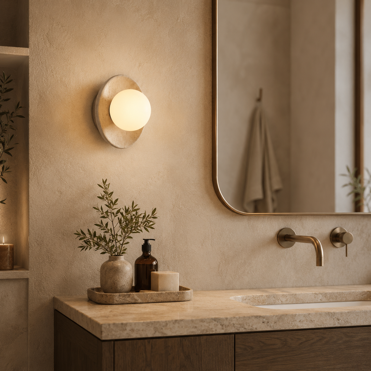 Eretoq Travertine Lamp