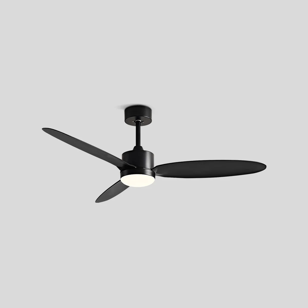 Antizer 3-Blade Ceiling Fan With Light for Bedroom Full Black
