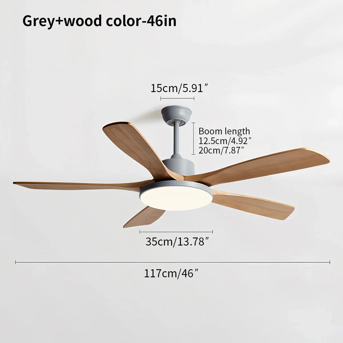 Living Room Minimalist Ceiling Fan with Light