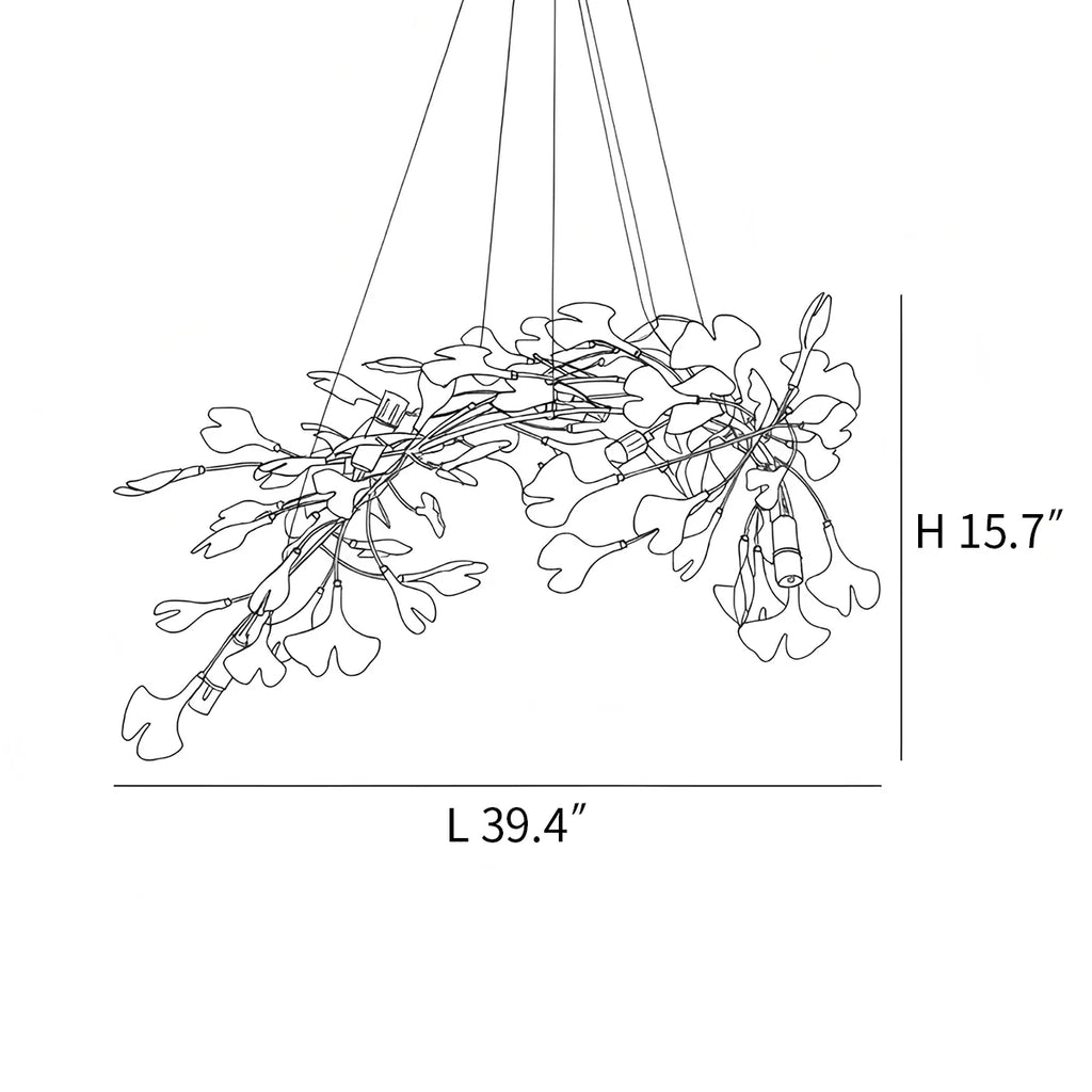 Antizer Gingko Chandelier D for Dining Room