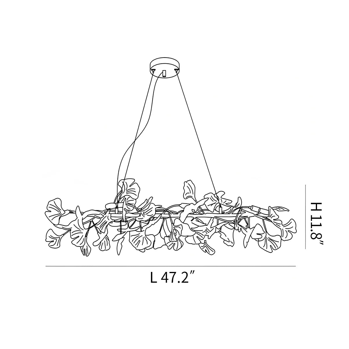 Antizer Gingko Chandelier M for Dining Table