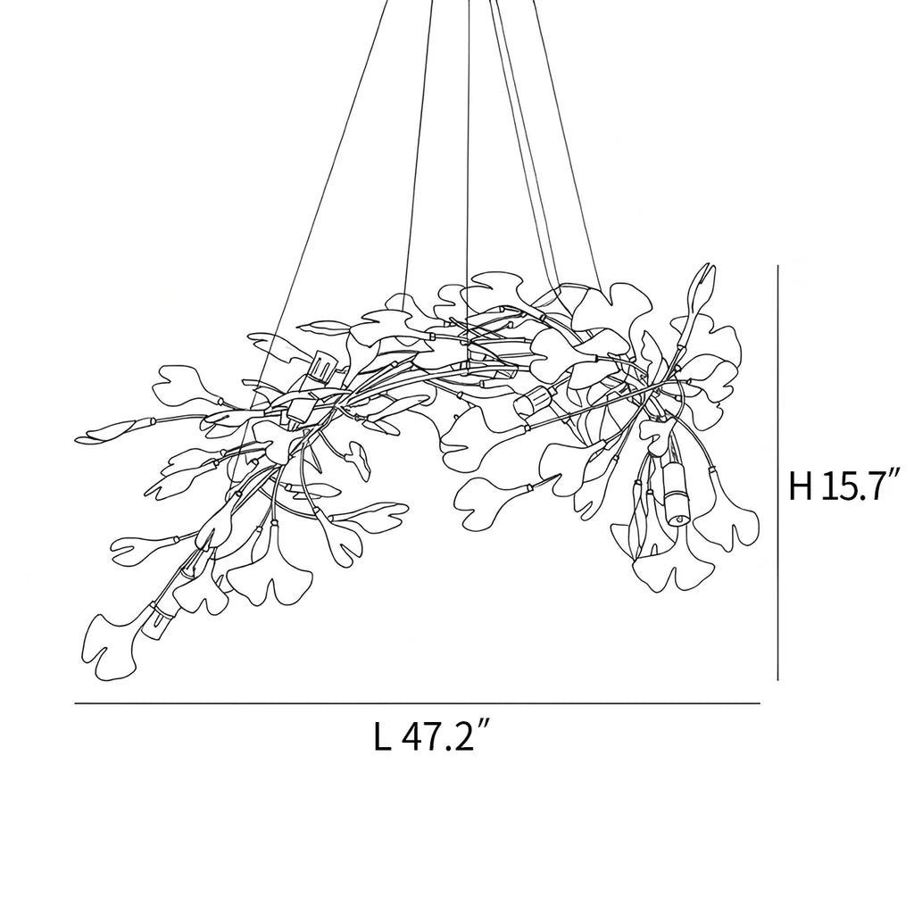 Antizer Gingko Chandelier D for Dining Room