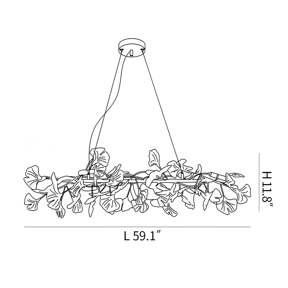Antizer Gingko Chandelier M for Dining Table
