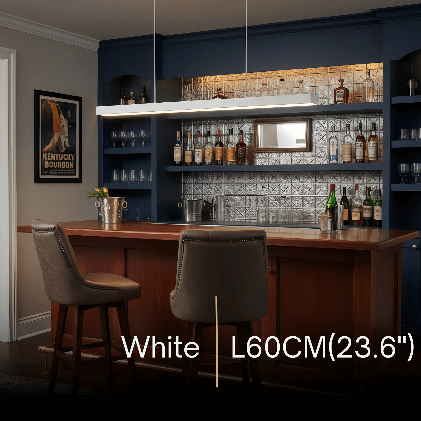 Arcato Minimalist Dimmable Linear Pendant Light – Black or White Acrylic for Dining Room