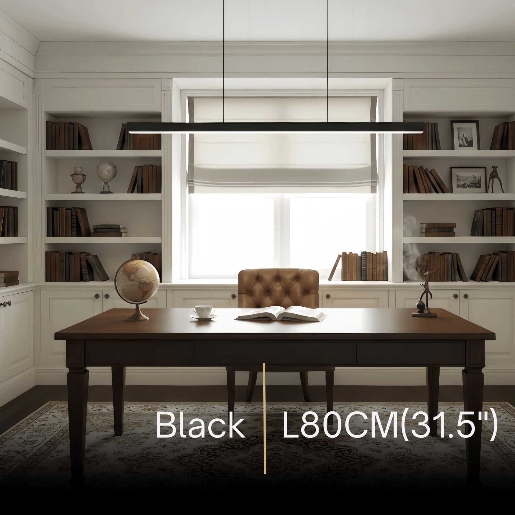 Arcato Minimalist Dimmable Linear Pendant Light – Black or White Acrylic for Dining Room