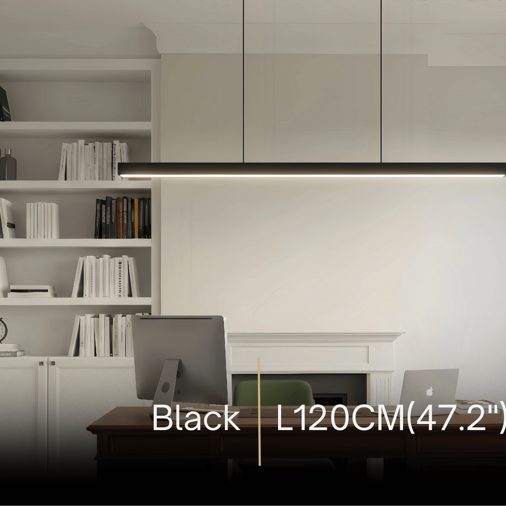 Arcato Minimalist Dimmable Linear Pendant Light – Black or White Acrylic for Dining Room