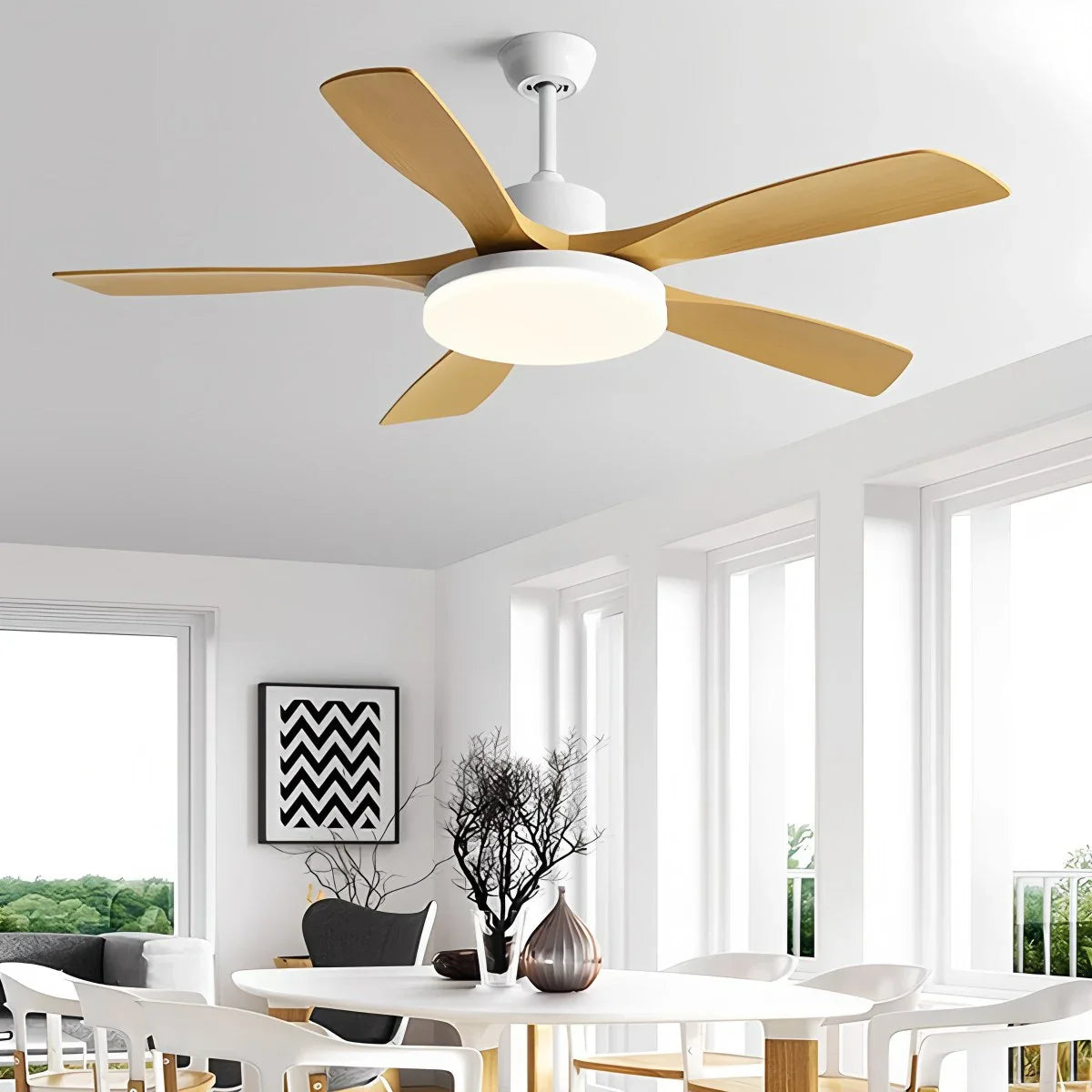 Living Room 6-Leaf Ceiling Fan Light