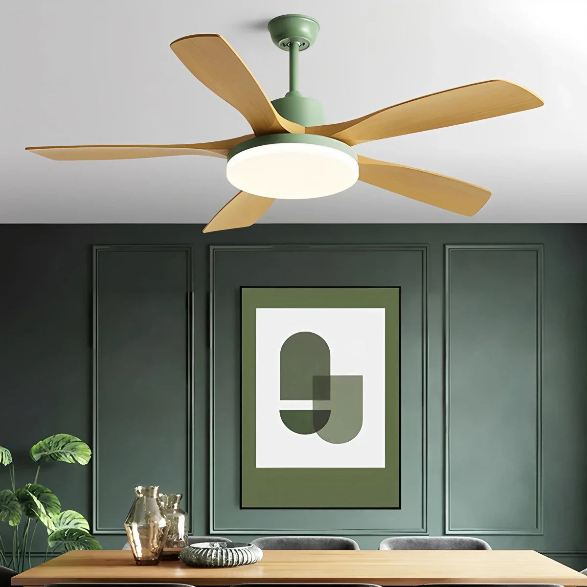 Living Room 6-Leaf Ceiling Fan Light