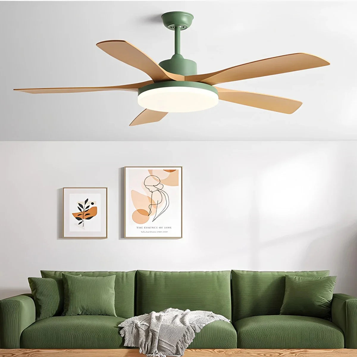 Living Room 6-Leaf Ceiling Fan Light