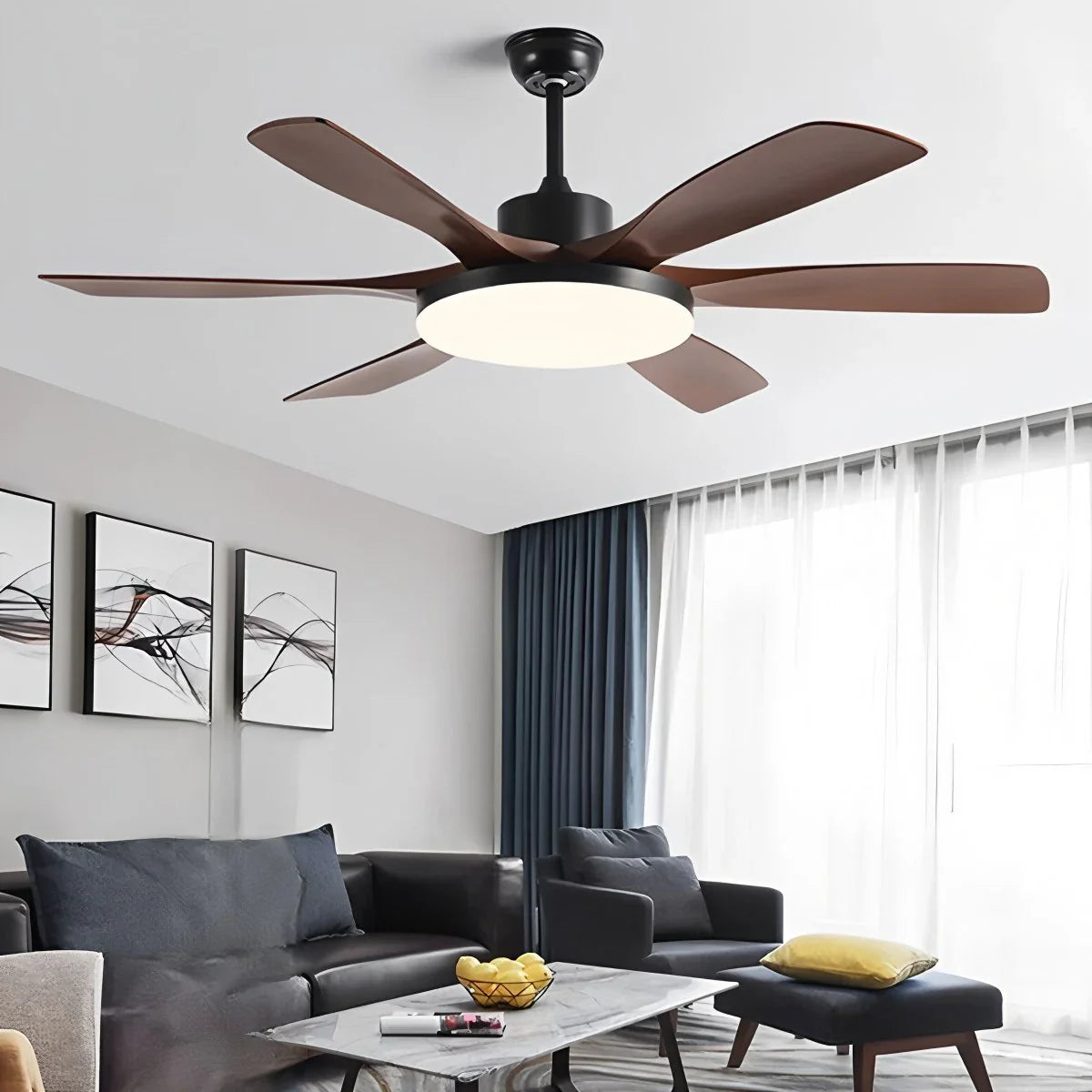 Living Room 6-Leaf Ceiling Fan Light