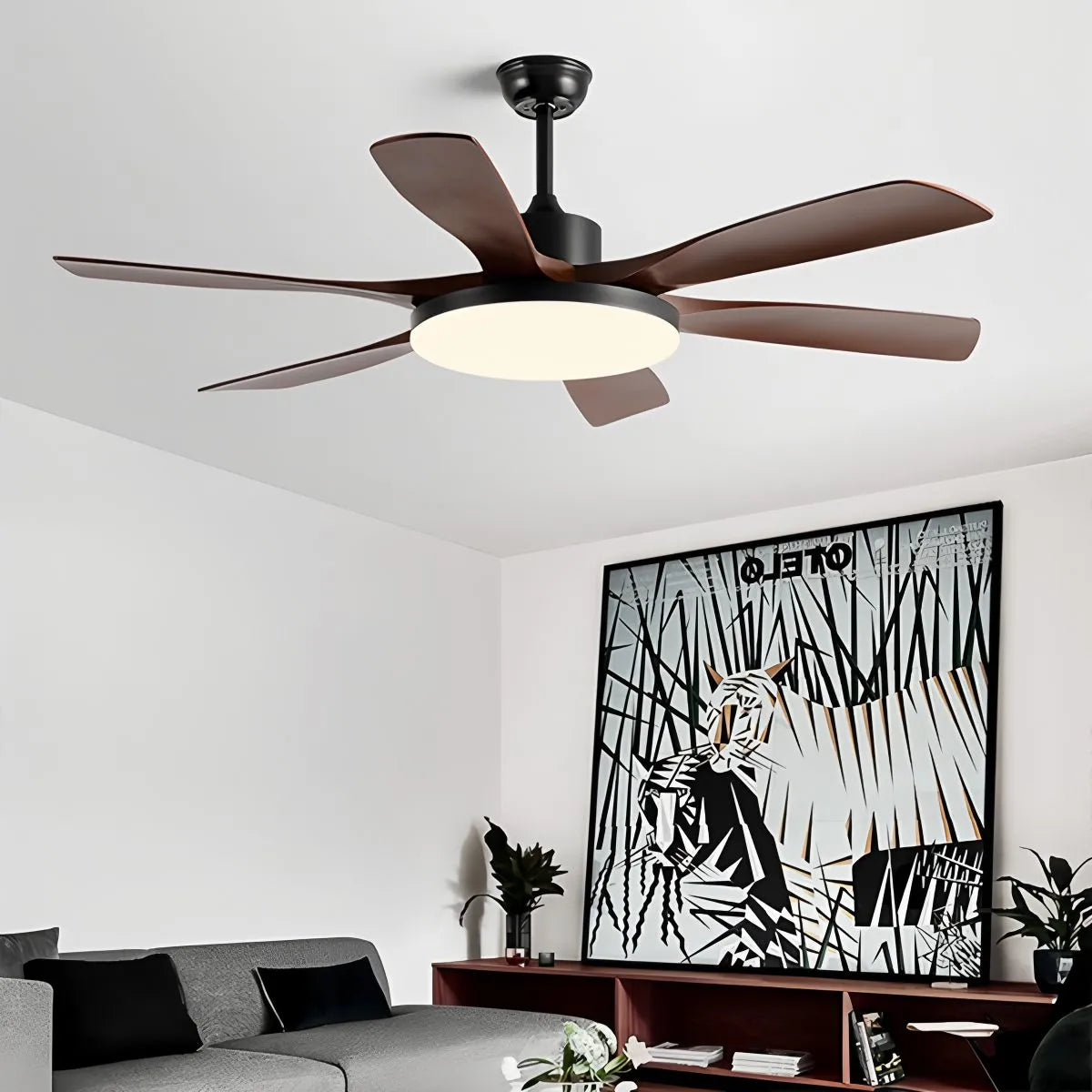 Living Room 6-Leaf Ceiling Fan Light
