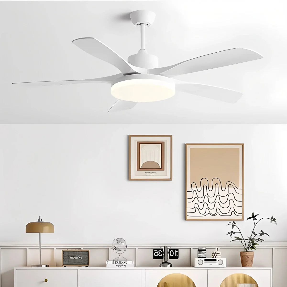 Living Room 6-Leaf Ceiling Fan Light