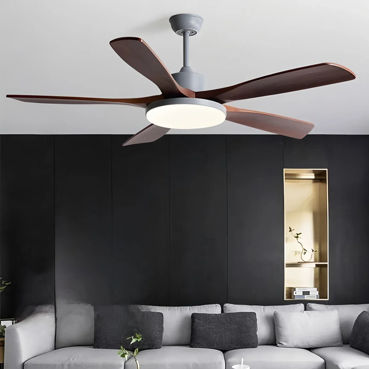 Living Room Minimalist Ceiling Fan with Light