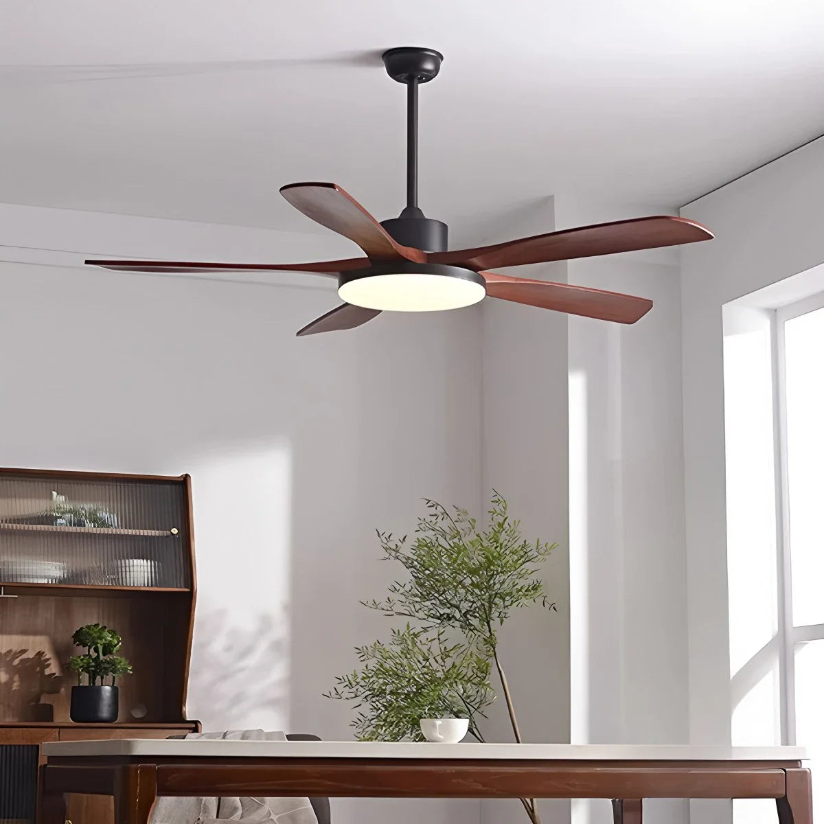 Living Room Minimalist Ceiling Fan with Light