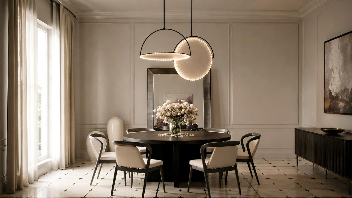 Round Pendant Light for Modern Living and Window-Side Spaces