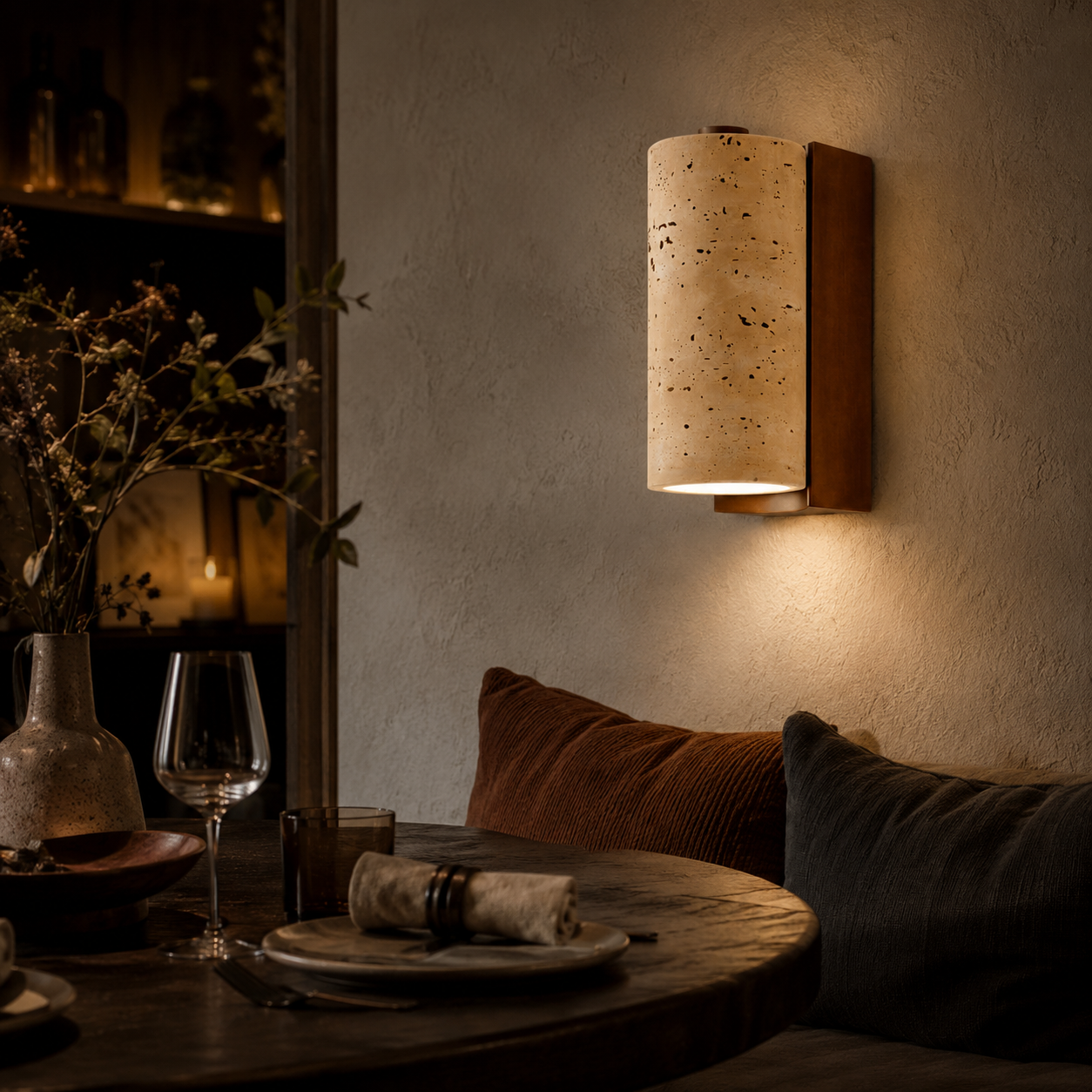 Lurma Travertine Wall Lamp
