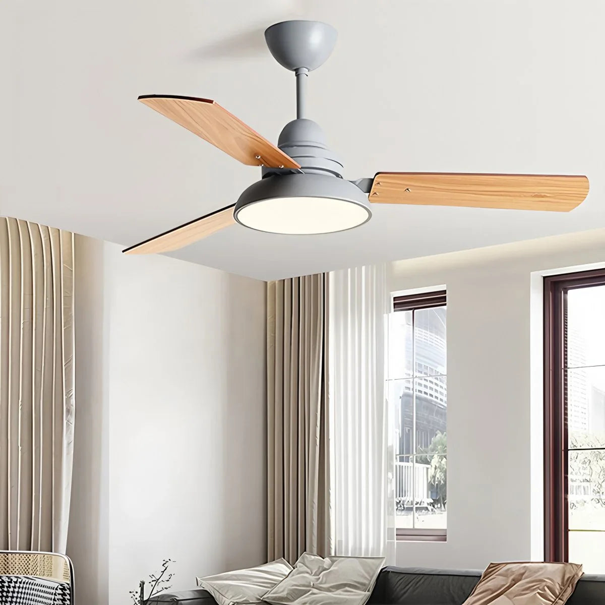 Modern Minimalist Three Leaf Ceiling Fan Light