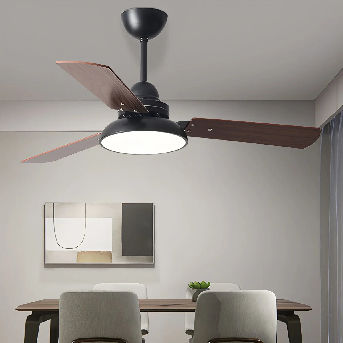 Modern Minimalist Three Leaf Ceiling Fan Light