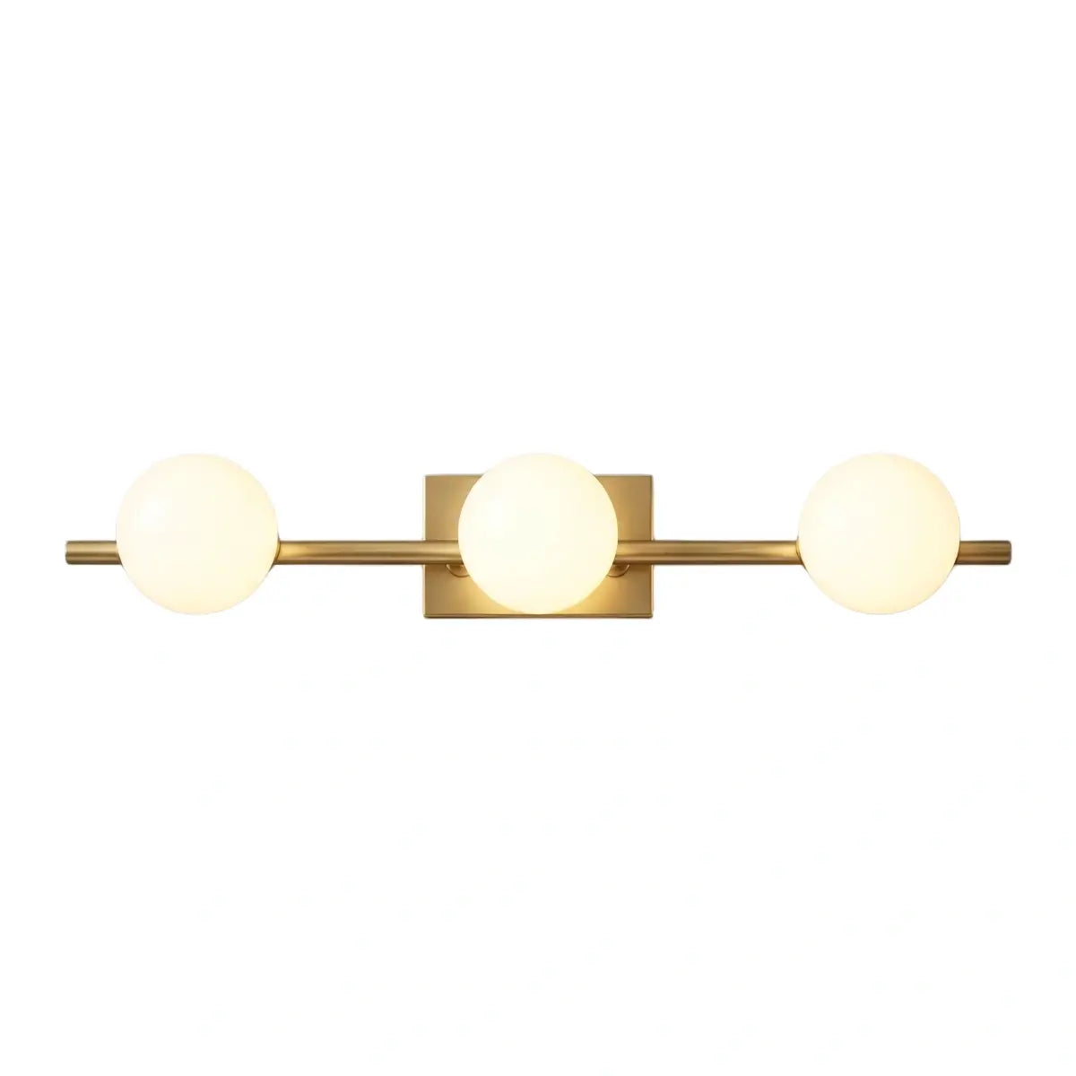 Modern Nordic Wall Lamp — Brass & Glass Milky White